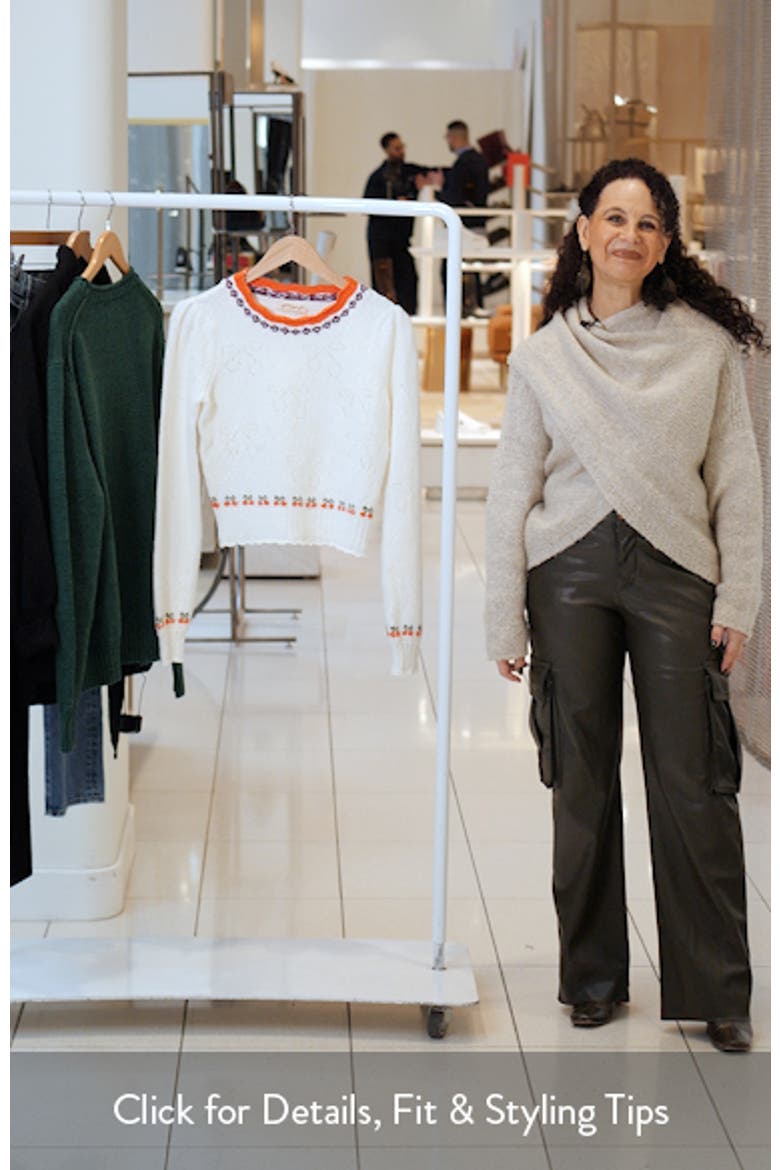 Tilly Cherry Pointelle Knit Crop Sweater video