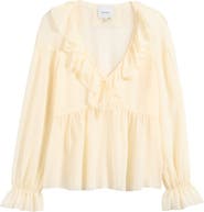 Reformation Wyn Ruffle Shirt
