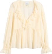 Reformation Wyn Ruffle Shirt