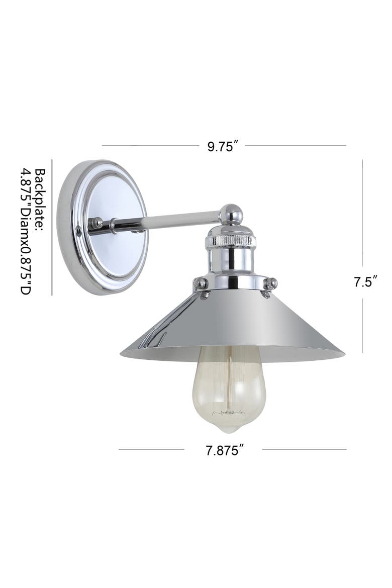 July Metal Shade Sconce, Alternate, color, Chrome