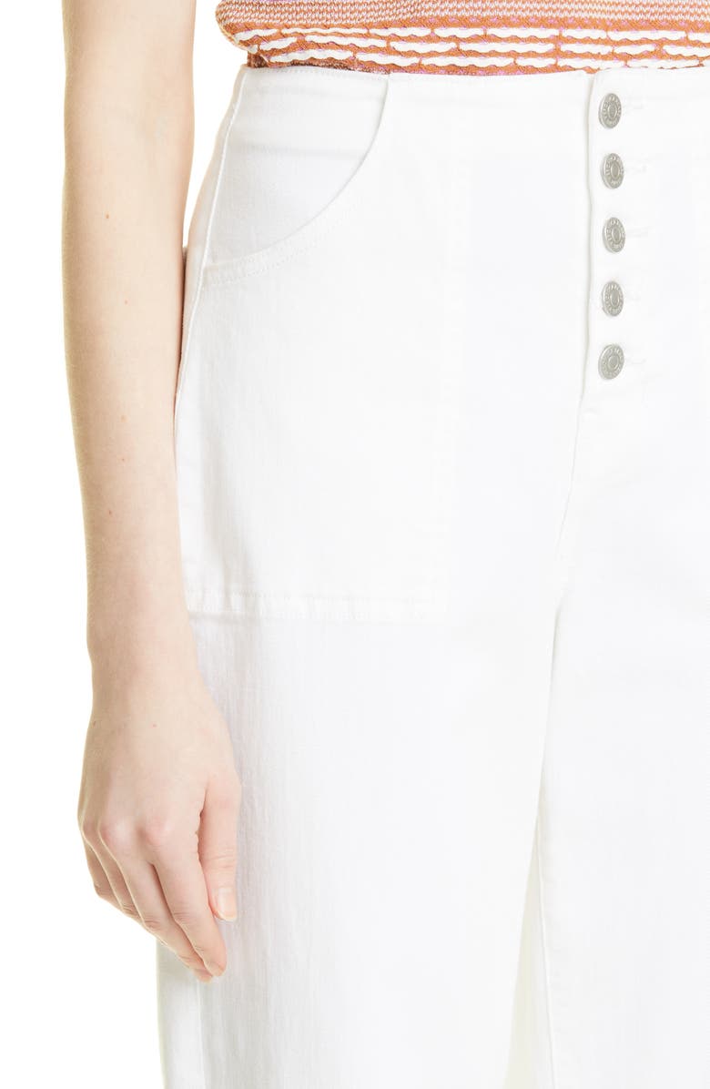 Veronica Beard Crosbie High Waist Crop Wide Leg Jeans, Alternate, color, 