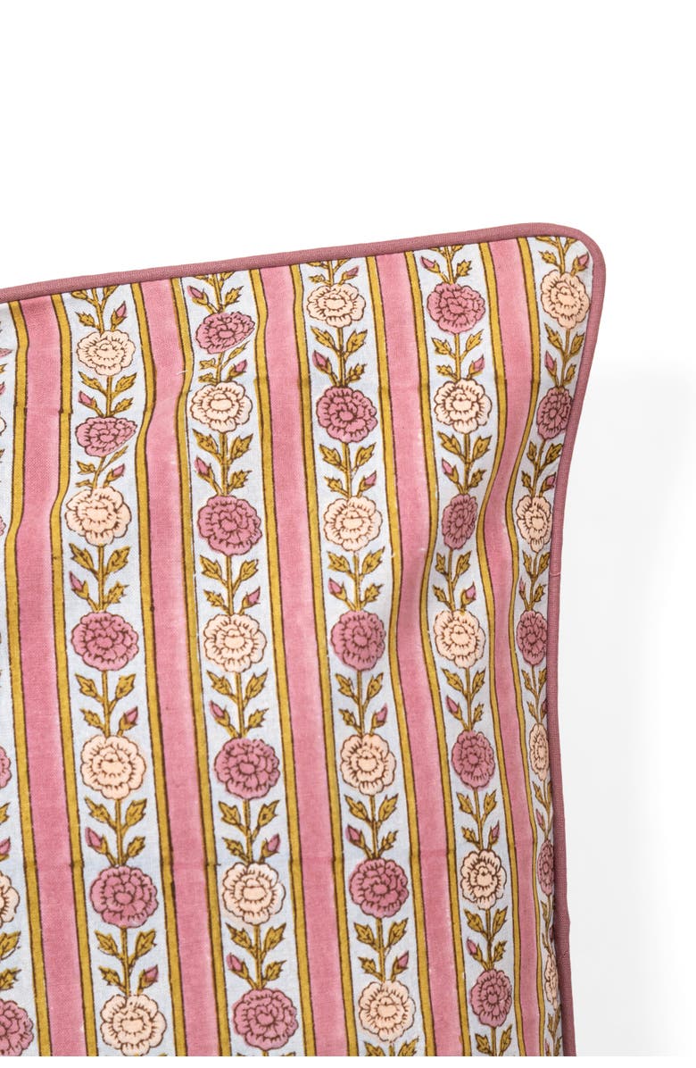 Inner Child Purple Vintage Floral Stripe Pillow - Cover Only, Alternate, color, Purple