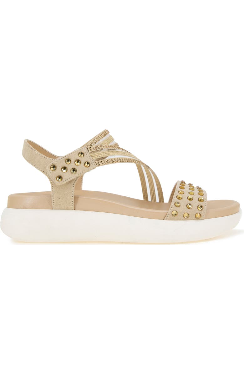 Reaction Kenneth Cole Taryn Rhinestone Strap Sandal, Alternate, color, Ecru Jewel