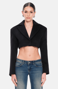 OW Collection NOVA Cropped Wool Blazer