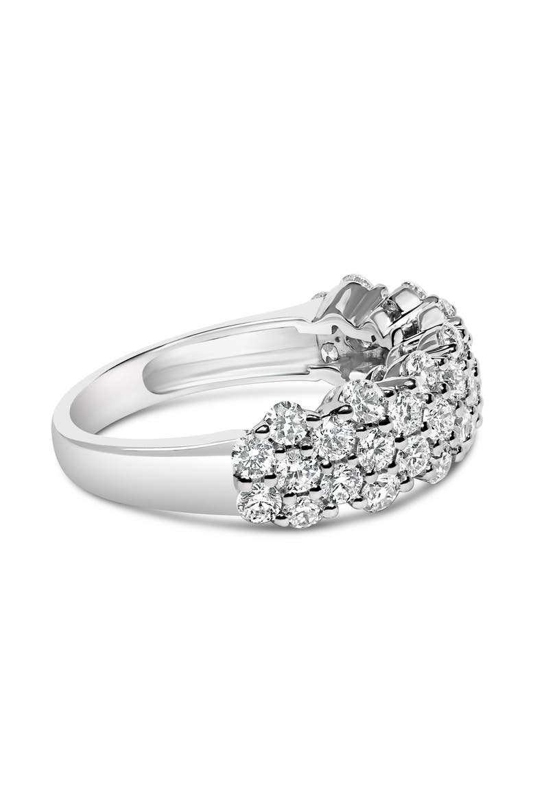 Silver 2.0 cttw Lab Grown Diamond Scattered Band Ring, Alternate, color, White