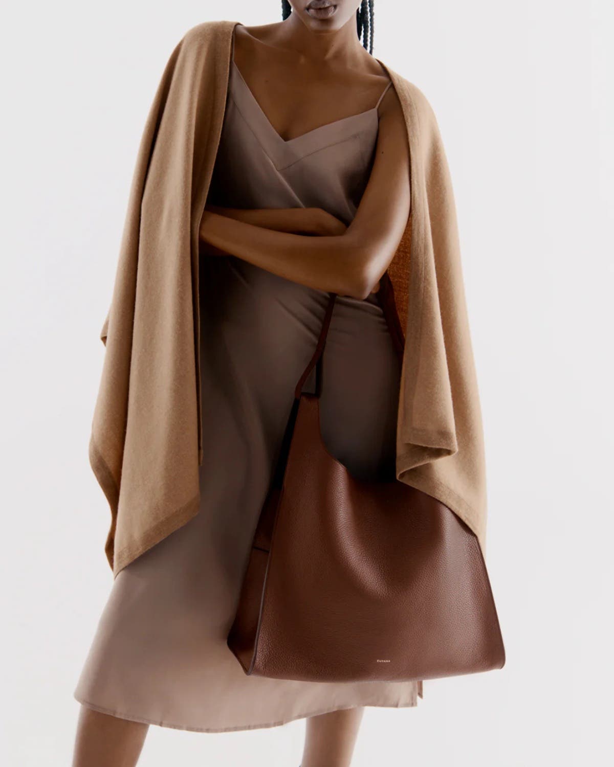 Oversized Double Loop Bag, Alternate, color, Dark Chestnut