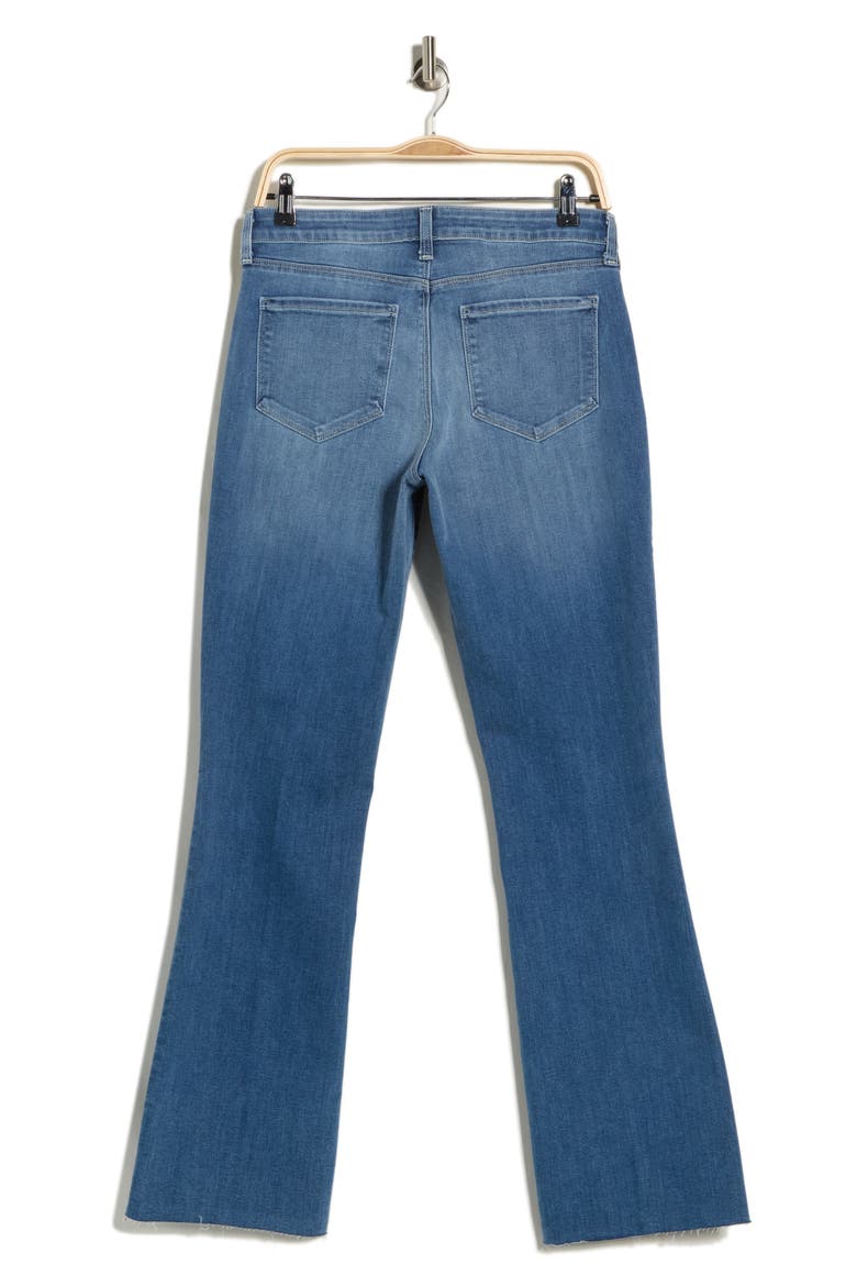Sneeki Mid Rise Raw Hem Straight Leg Jeans, Alternate, color, HANSON