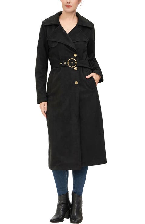 Women
s Natalia Faux Suede Trench Coat