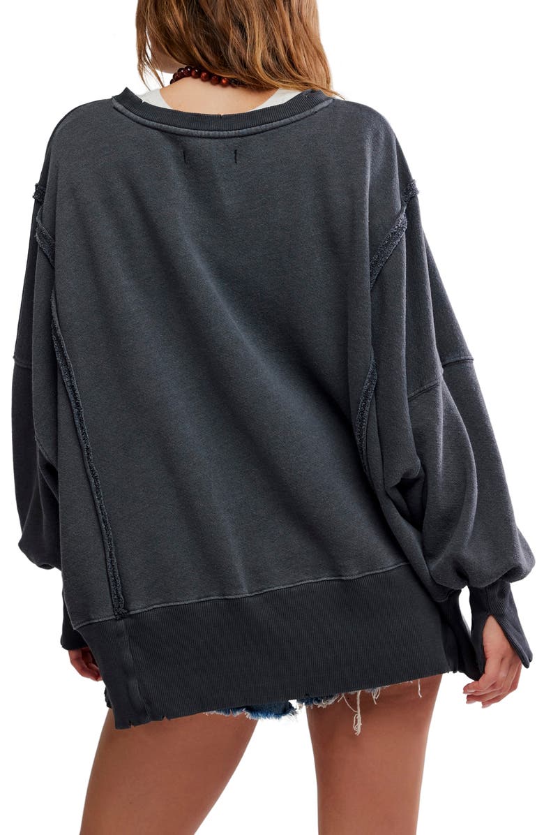 Free People Camden Oversize Graphic Sweatshirt, Alternate, color, Snake Combo