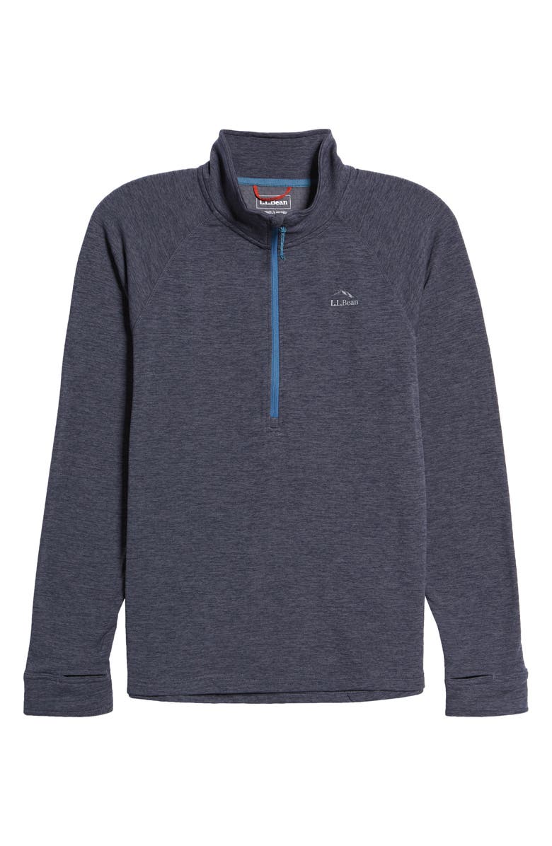 L.L.Bean Adventure Grid Fleece Quarter Zip Pullover, Alternate, color, 