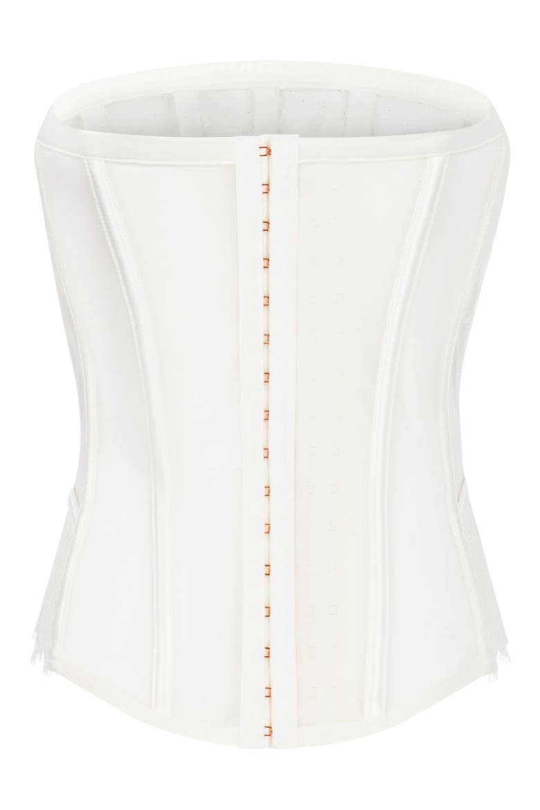 Chalice Strapless Bustier Top, Alternate, color, SNOW WHITE