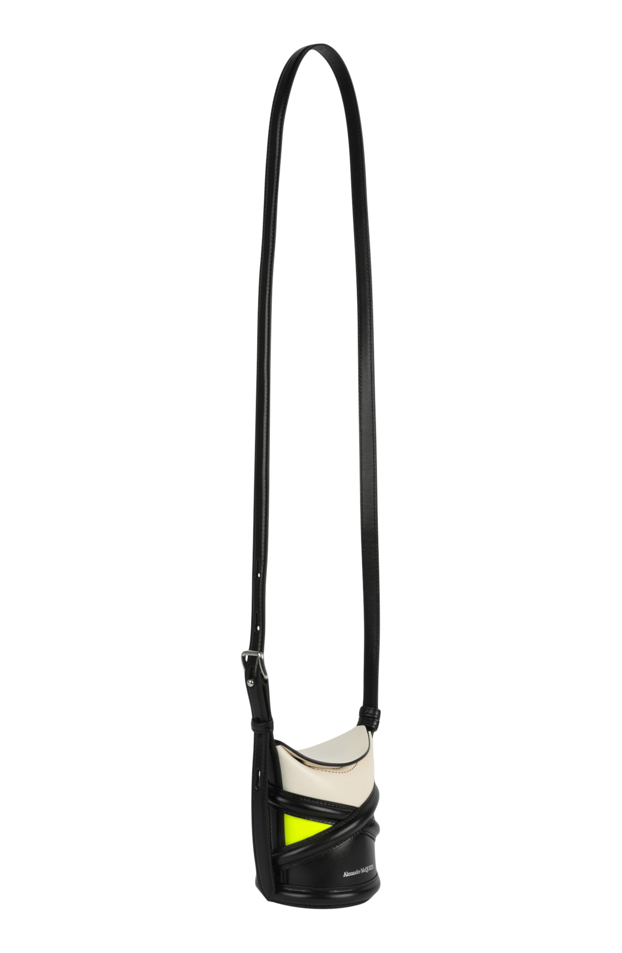 McQueen The Curve Mini Bucket Bag, Alternate, color, 