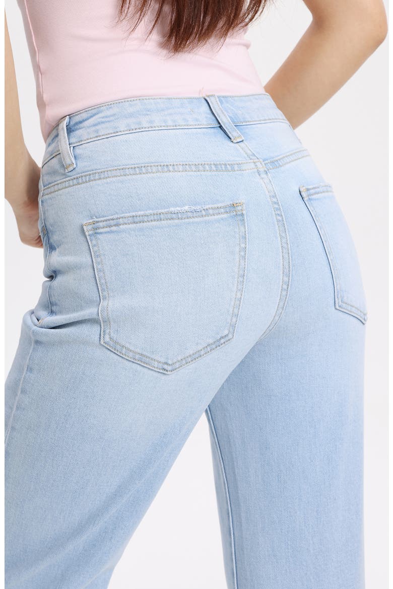High Waist Straight Leg Jeans, Alternate, color, ICEVEIL