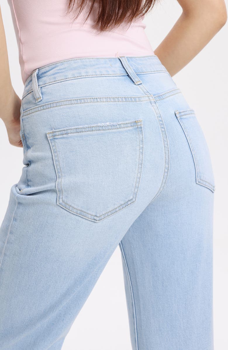 Bayeas High Waist Straight Leg Jeans, Alternate, color, Iceveil
