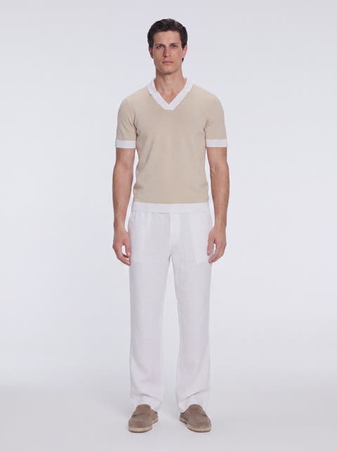 Troy V-Neck T-Shirt Contrast Trim