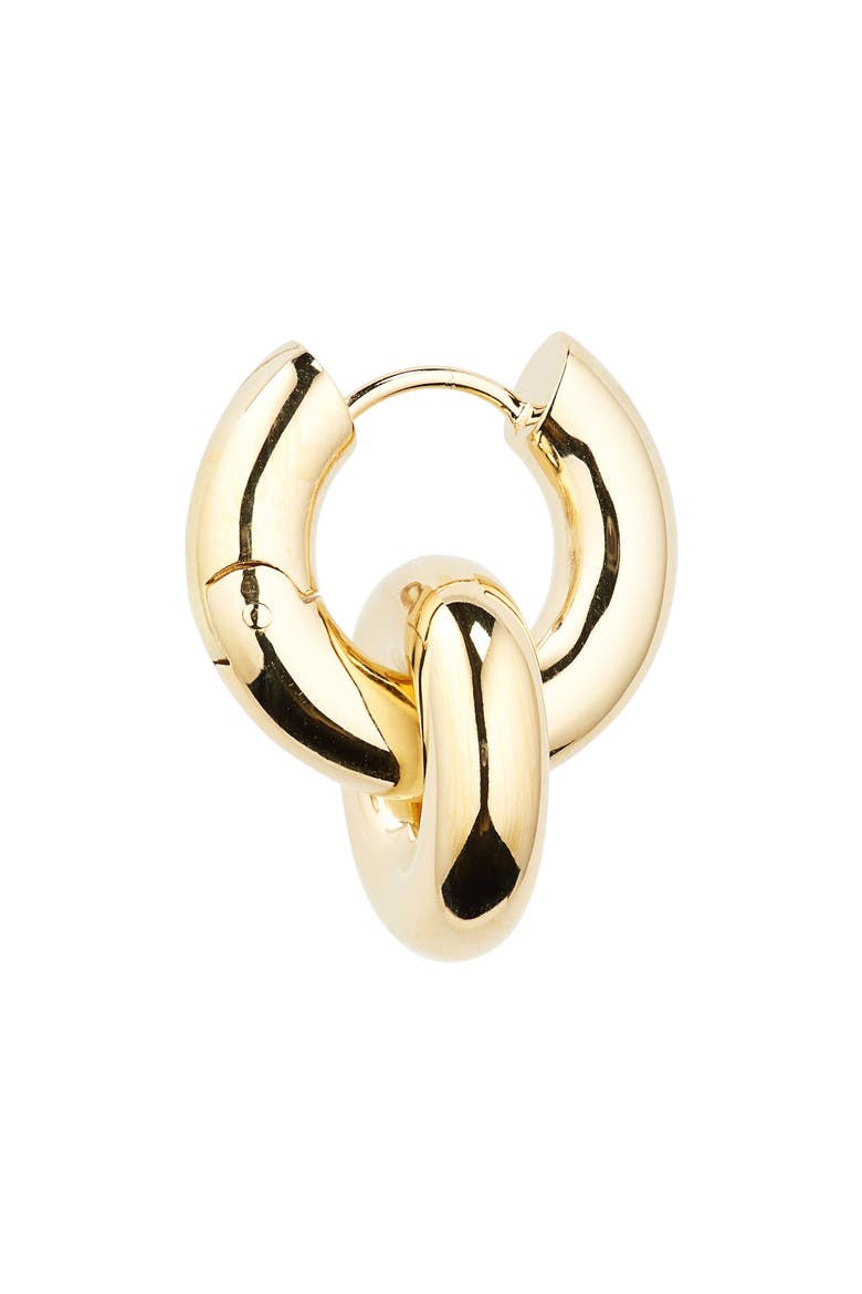 The Esther Huggie Hoop Earrings, Alternate, color, 18K GOLD PLATING