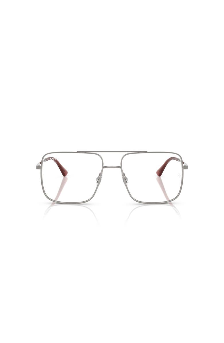 Ray-Ban 54mm Square optical glasses, Alternate, color, Silver