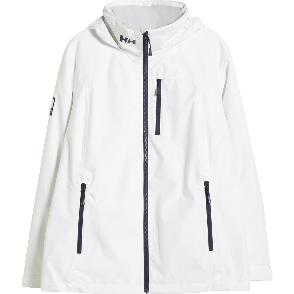 Helly Hansen Hooded Crew 2.0 Waterproof Midlayer Sailing Jacket In White