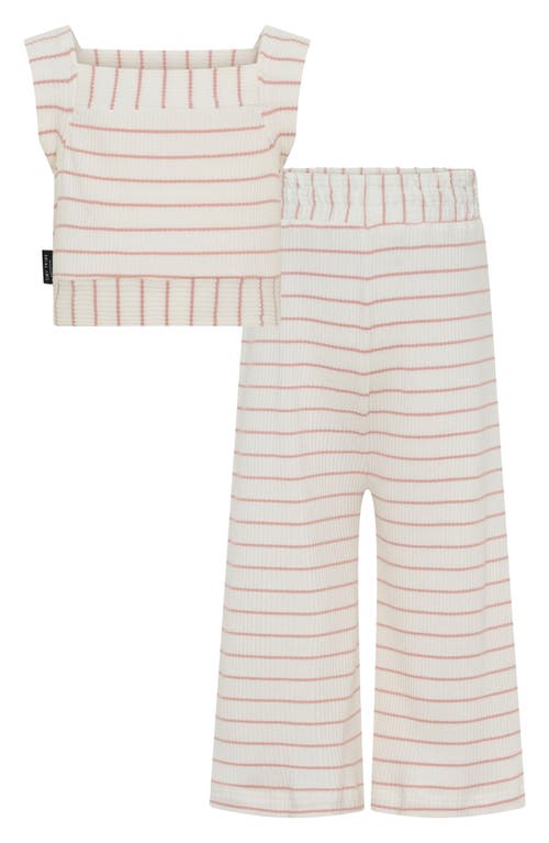 Shop Tiny Tribe Kids' Stripe Cotton Rib Top & Pants Set