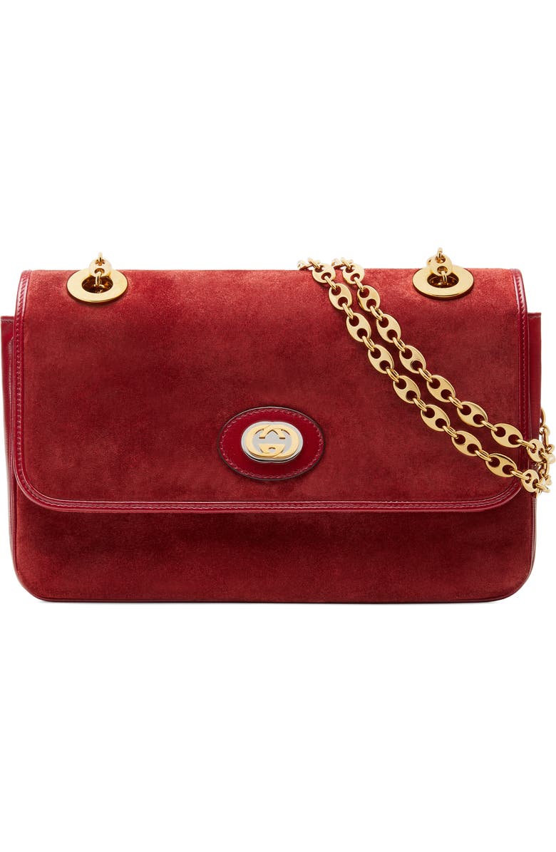 Gucci Small Suede Shoulder Bag, Main, color,