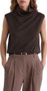 Reiss Honey Mock Neck Wool Shell