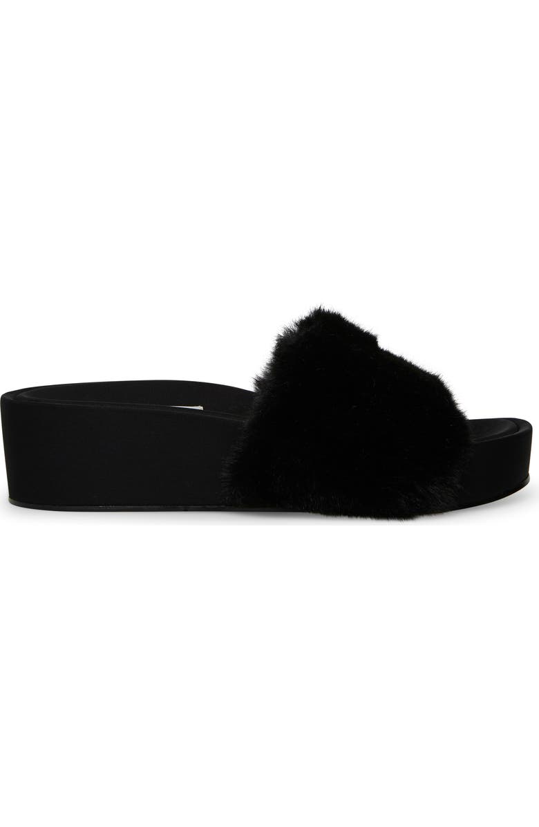 Steven New York Raine Faux Fur Slide Sandal, Alternate, color,