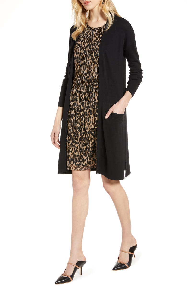 Halogen<sup>®</sup> Open Front Pocket Cardigan, Main, color, 