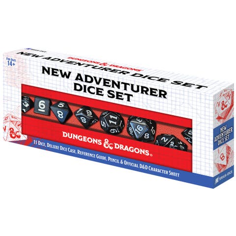 D&D New Adventurer Dice Set, Black 11 Oversized Rpg Dice
