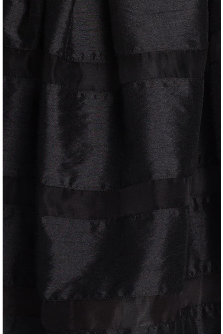 Tonal Stripe Fit & Flare Dress, Alternate, color, BLACK