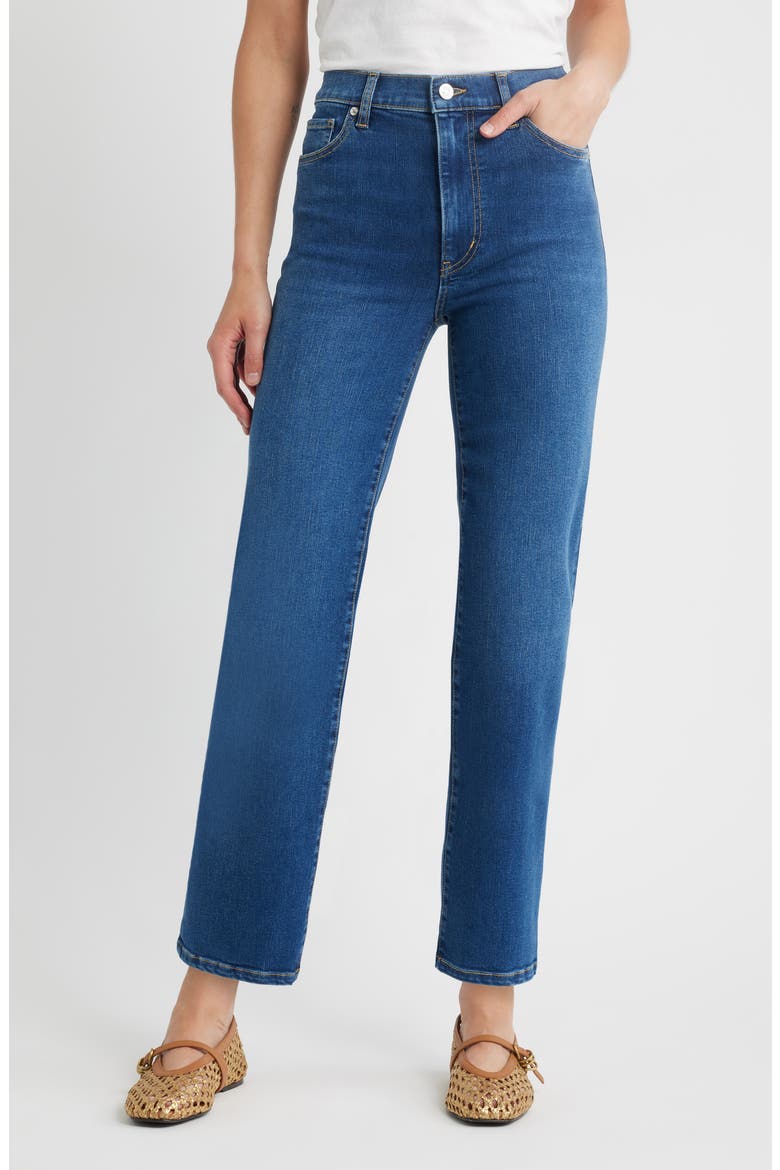 Pixie Le Sleek Straight High Waist Ankle Straight Leg Jeans, Main, color, FEMMA