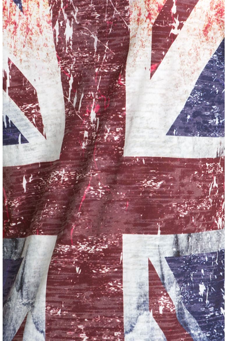 'Union Jack' V-Neck Tee, Alternate, color, BLUE