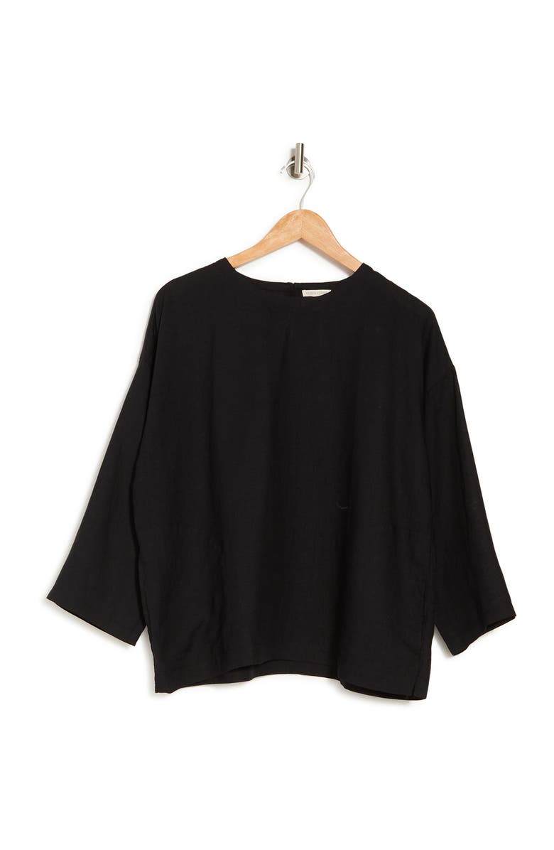 Eileen Fisher Organic Linen Boxy Tunic, Alternate, color,