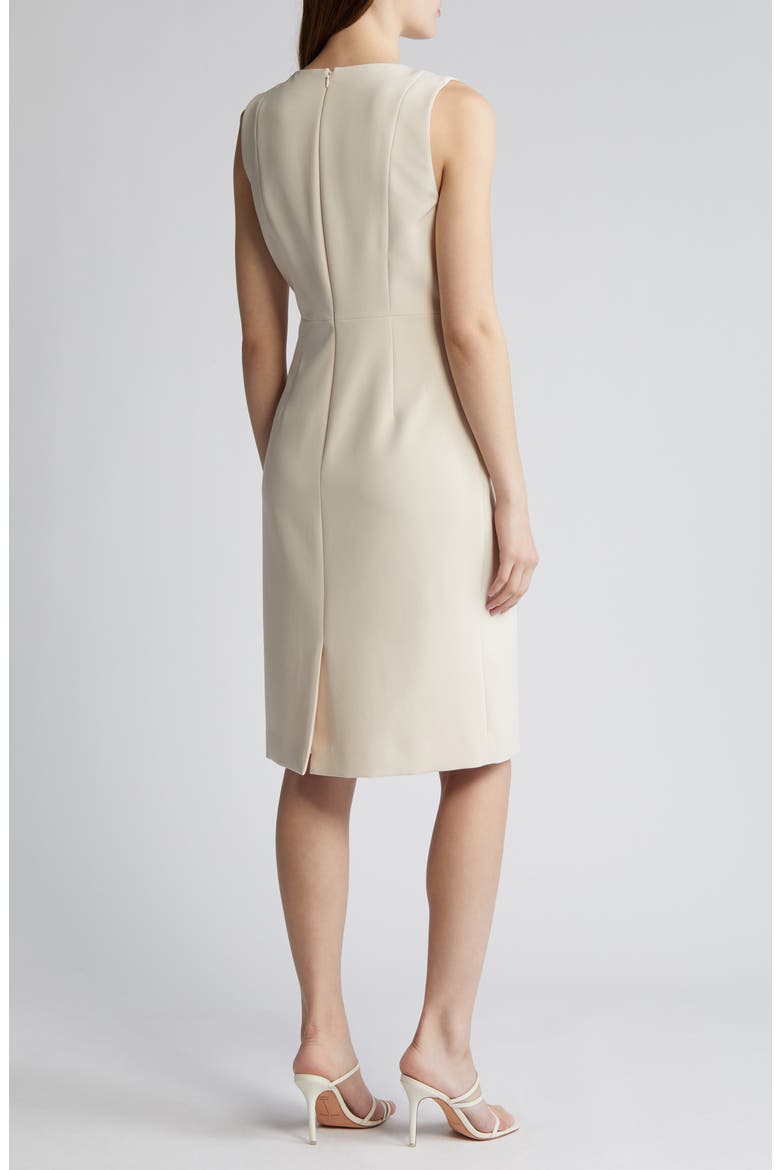 Meridian Twill Sheath Dress, Alternate, color, CANVAS