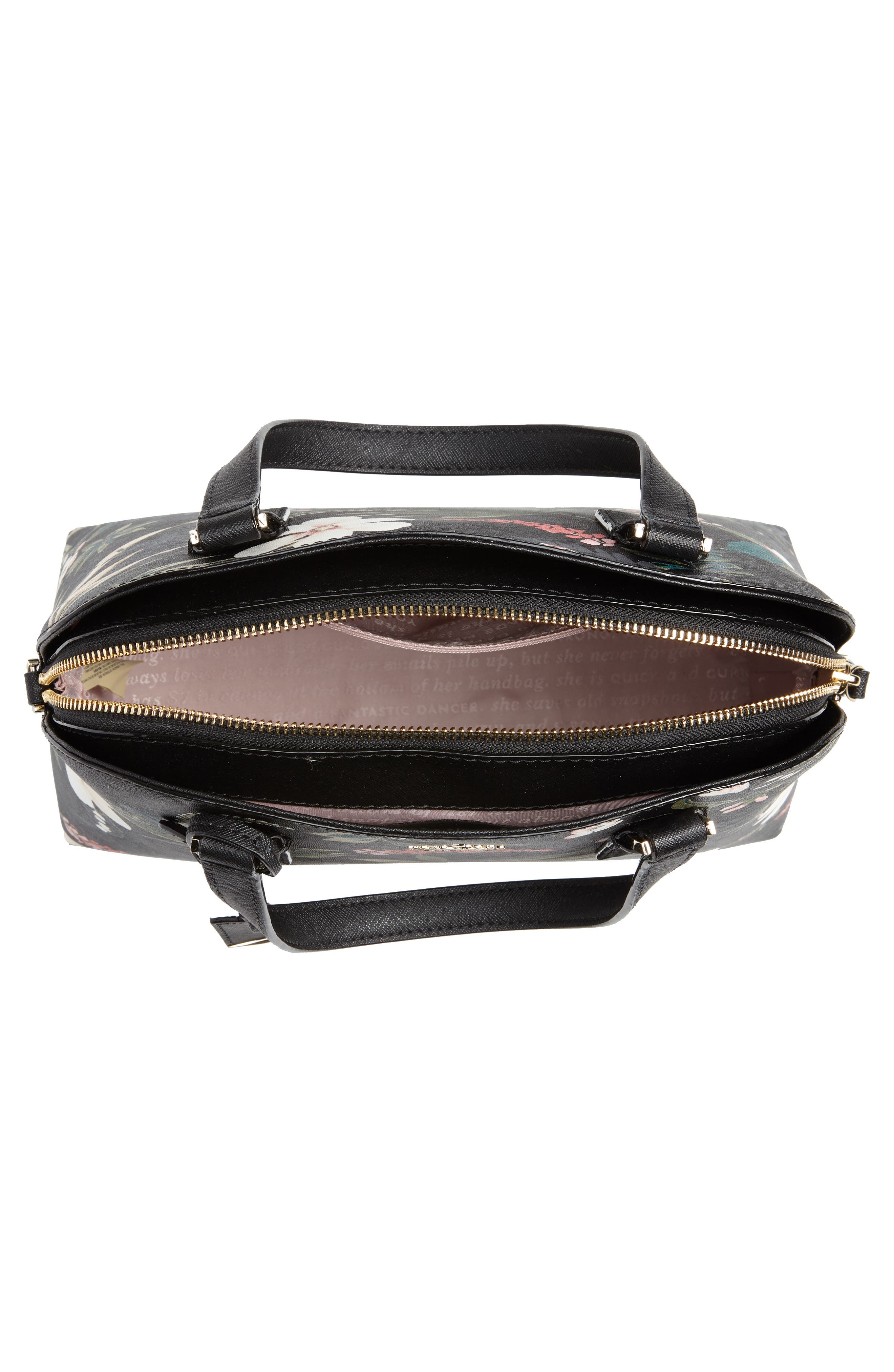 Kate Spade New York cameron street - botanical lottie faux leather dome satchel, Alternate, color, 