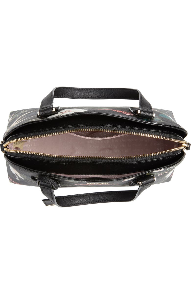 Kate Spade New York cameron street - botanical lottie faux leather dome satchel, Alternate, color,