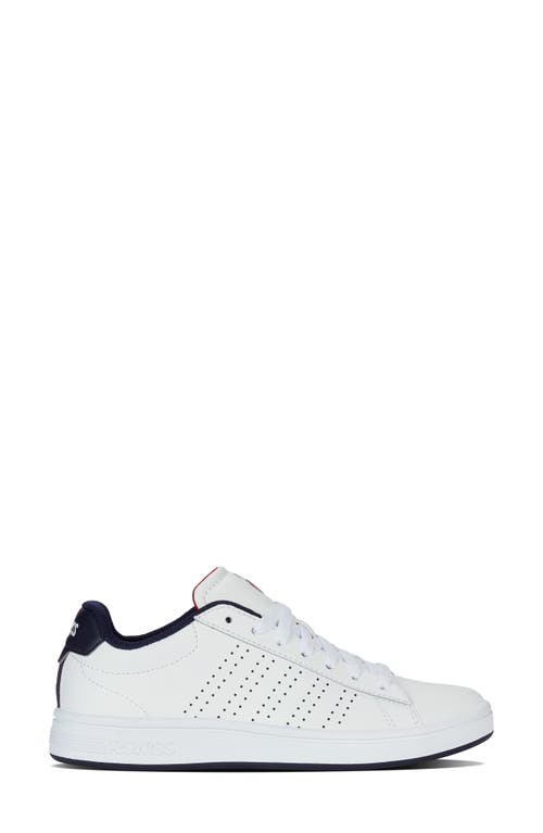 K-swiss Court Base Ii Sneaker In White/navy/red