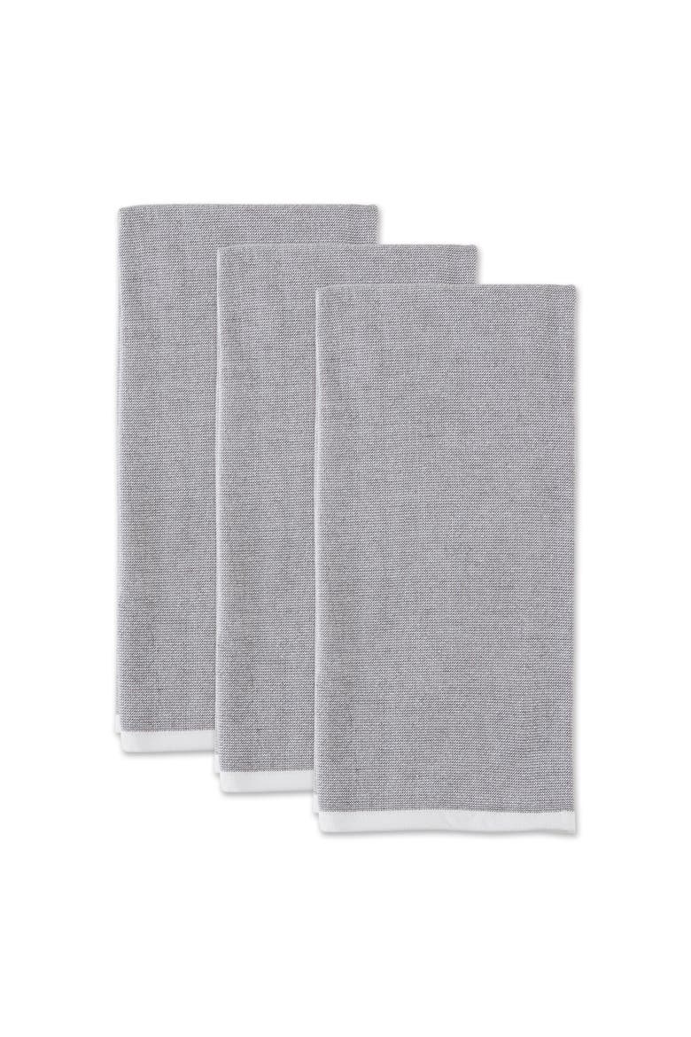 Mineral French Terry Chambray Solid Dishtowel Set/3, Alternate, color, Mineral