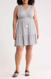MAX STUDIO Tiered Sleeveless Dress