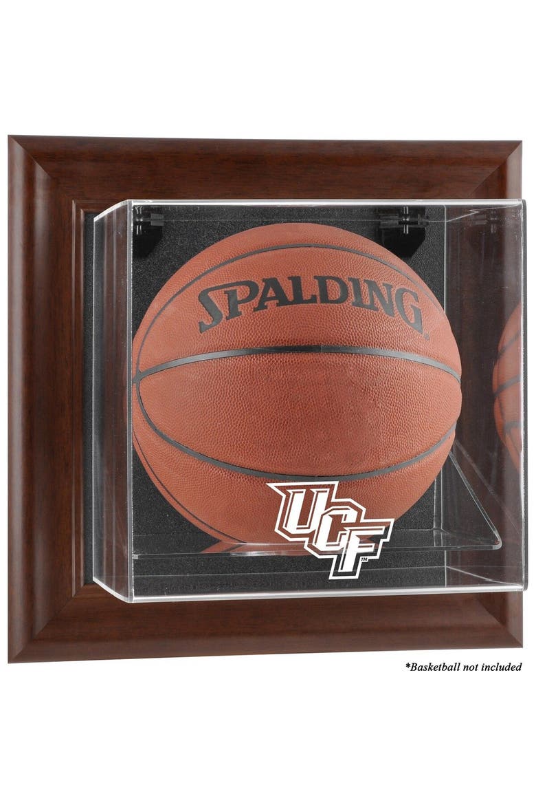 UCF Knights Brown Framed Wall-Mountable Basketball Display Case, Main, color, Brown