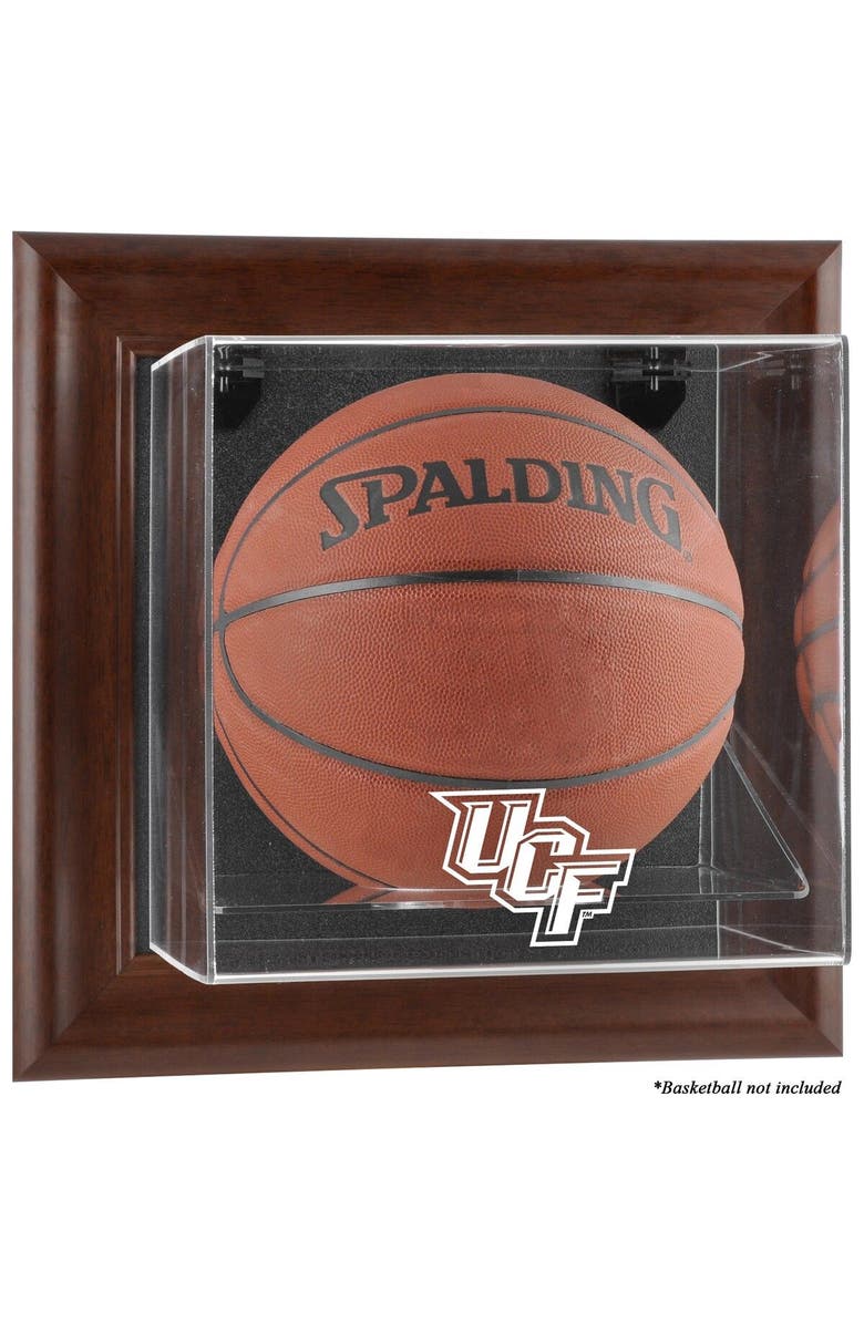 FANATICS AUTHENTIC UCF Knights Brown Framed Wall-Mountable Basketball Display Case, Main, color, 