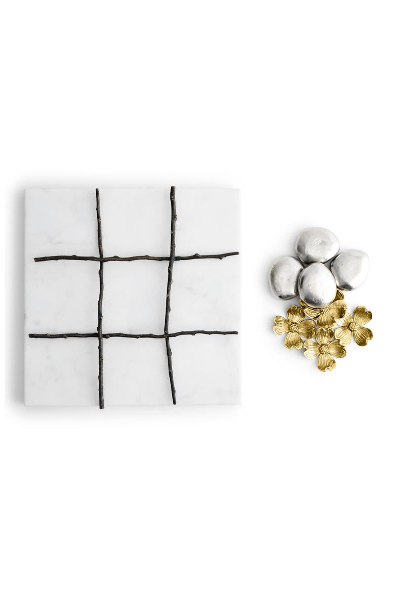 Dogwood Tic-Tac-Toe Set, Alternate, color, WHITE/ GOLD/ SILVER