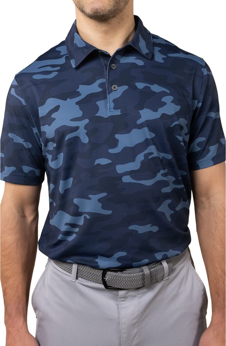 ASHWORTH GOLF Midnight Camo Polo, Alternate, color, Midnight