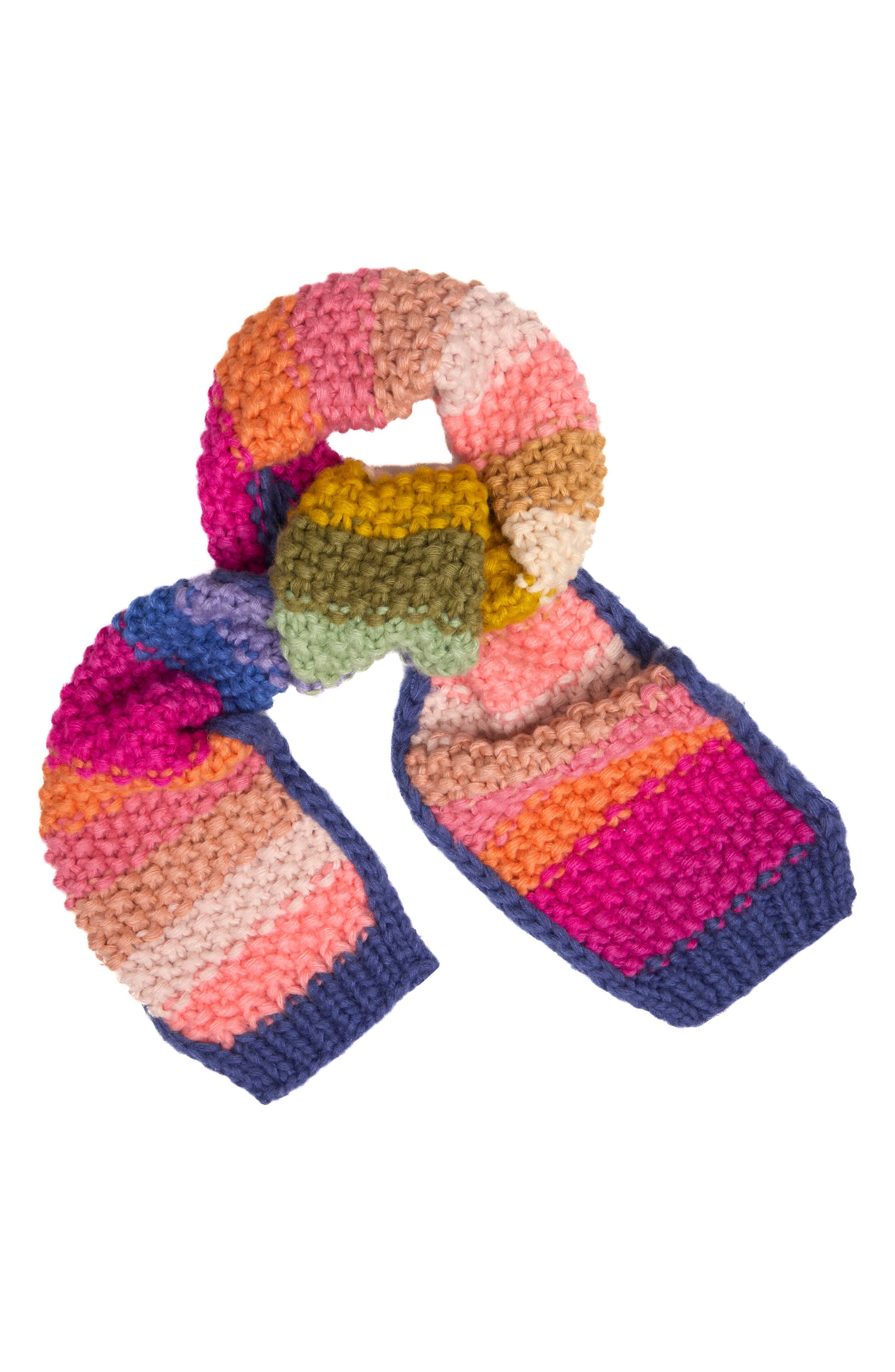 SAACHI Mayflower Rainbow Knit Scarf