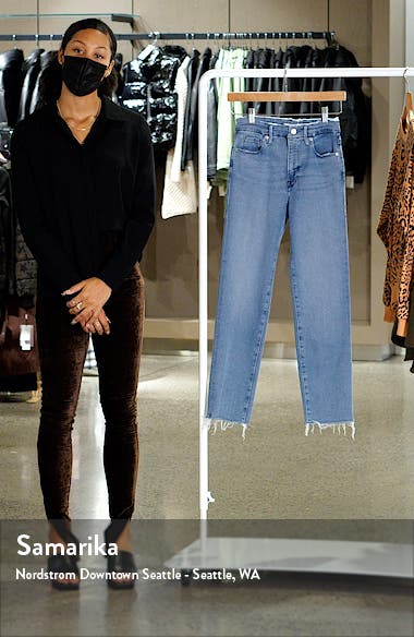 Good American Straight Split Pocket Skinny Jeans (Women) | Nordstromrack