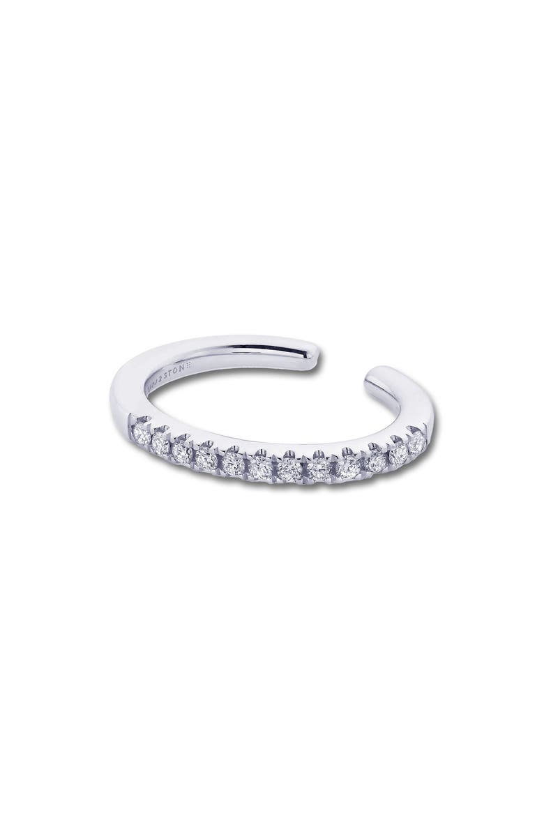 Seed2Stone Pavé-All-Day Diamond Ear Cuff, Main, color, Silver