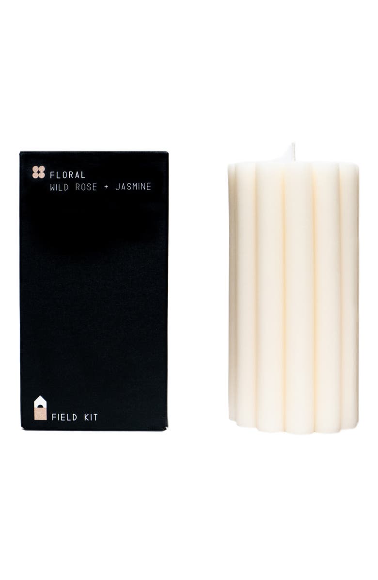Field Kit Floral Pillar Candle, Main, color, 