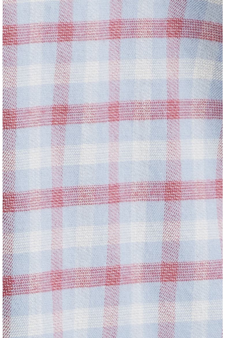 Vance Shadow Check Cotton Blend Button-Down Shirt, Alternate, color, BLUE RUBY CHECK