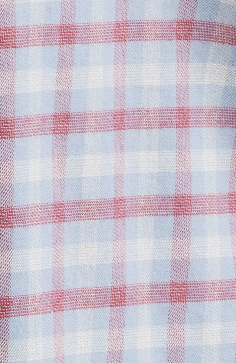 Rails Vance Shadow Check Cotton Blend Button-Down Shirt, Alternate, color, Blue Ruby Check