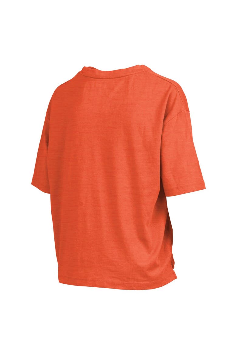 Women's Pressbox Orange Syracuse Orange Motley Crew Bishop Waist Length Oversized Slub T-Shirt, Alternate, color, Orange