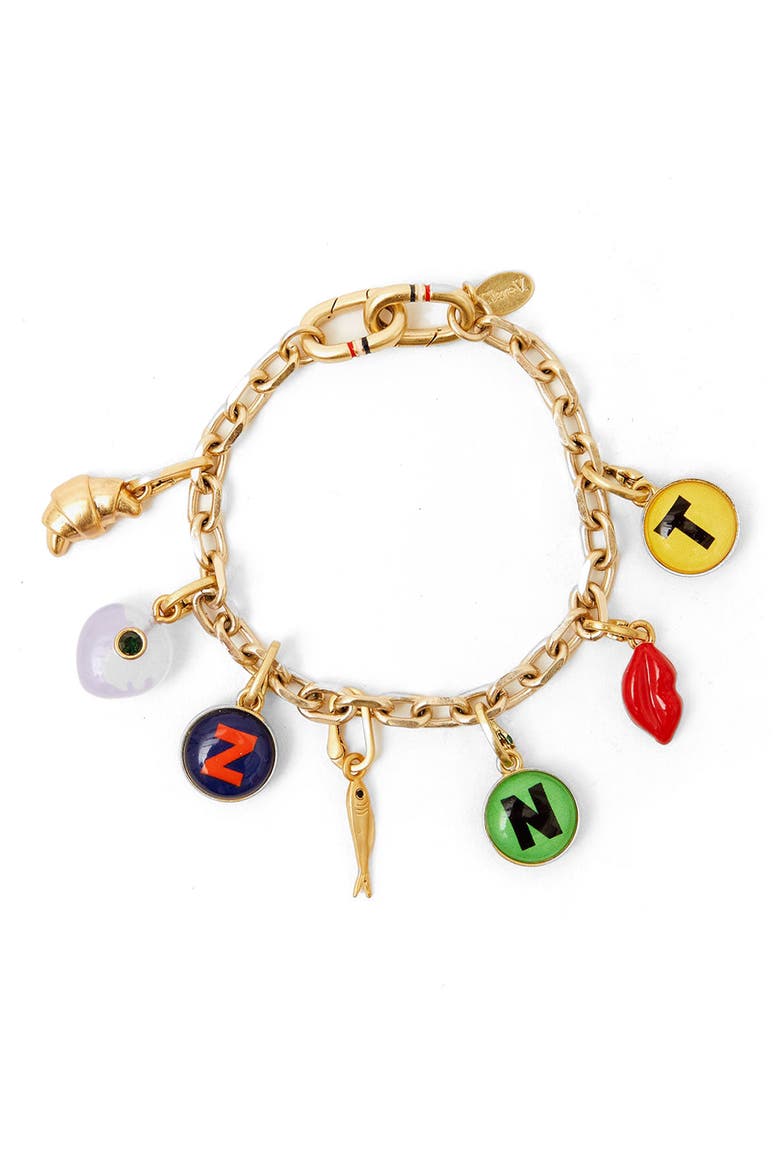 Chain Charm Bracelet, Main, color, VINTAGE GOLD